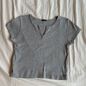Brandy Melville Ashlyn Notch V Neck Tee